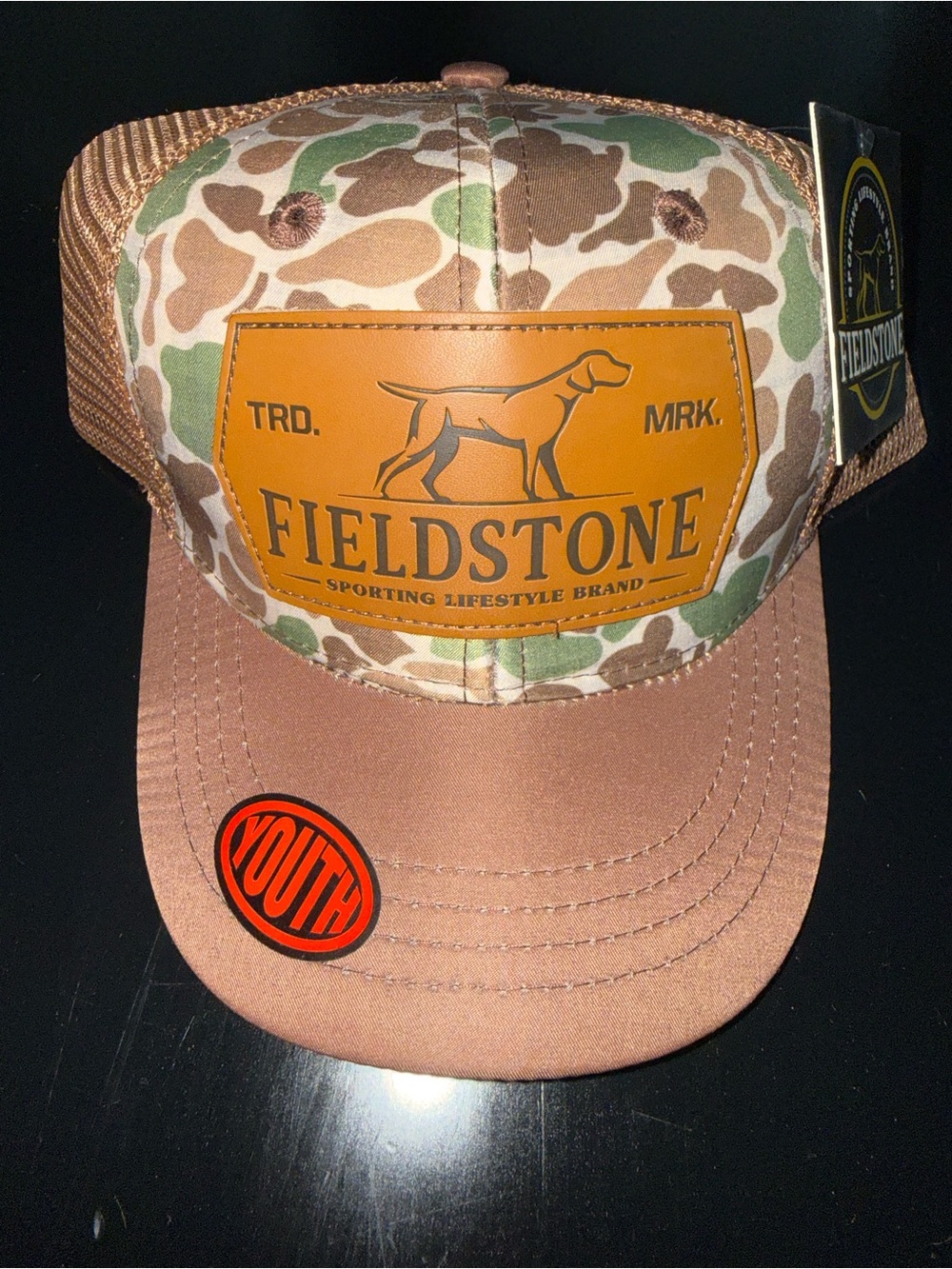 Fieldstone Camo Trucker Hat - Brown/Green